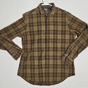 Men's Olive Plaid Polo by Ralph Lauren Shirt